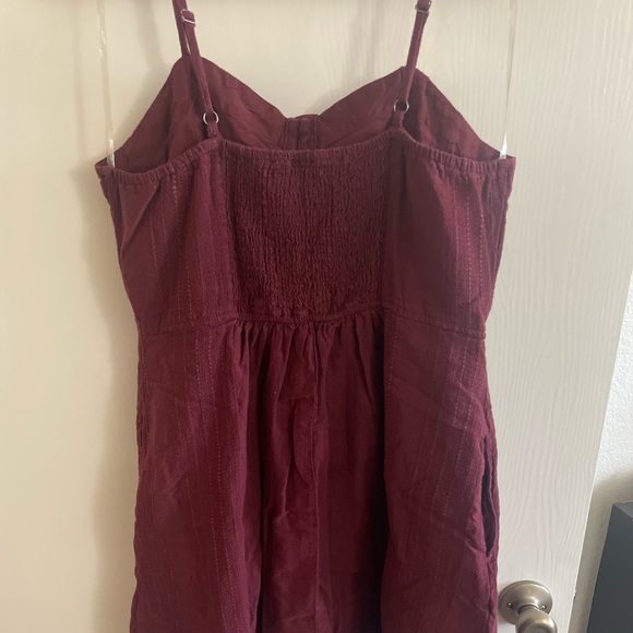 Universal Thread Button Down Maroon Dress - Picture 5 of 7